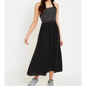 Urban Outfitters Polka‎ Dot Smocked Midi Dress Small